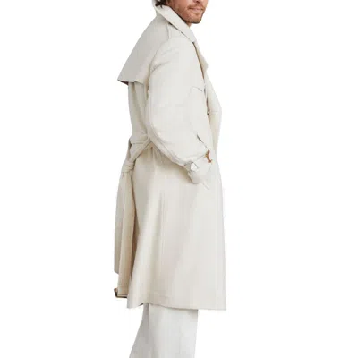 Brunello Cucinelli Wool Trench Coat In White