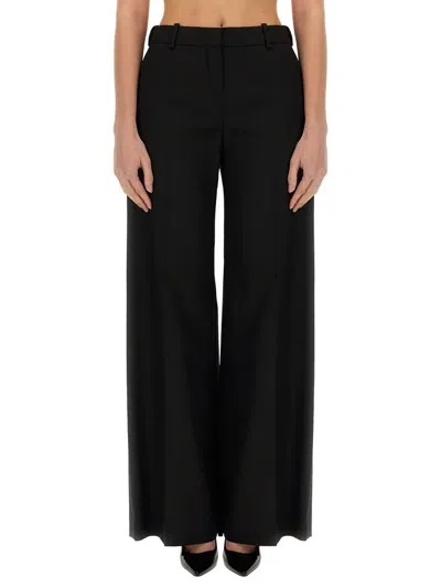 Nina Ricci High Rise Flared Cady Pants In Black