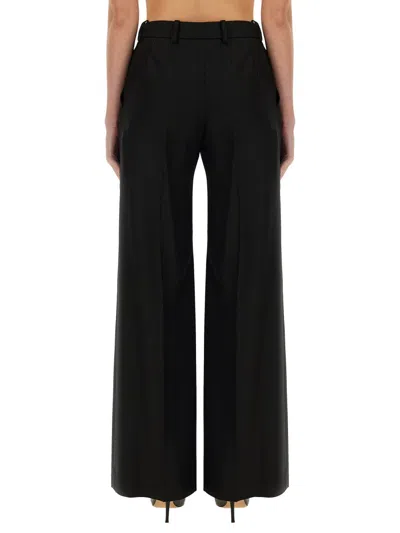 Nina Ricci High Rise Flared Cady Pants In Black