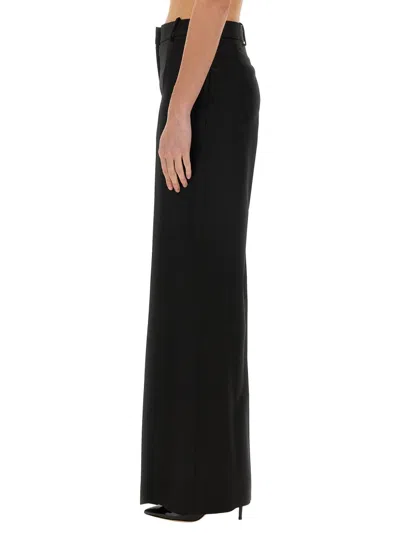 Nina Ricci High Rise Flared Cady Pants In Black