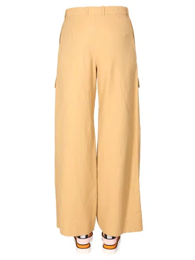 Stella Mccartney Straight-leg Cargo Pants In Yellow