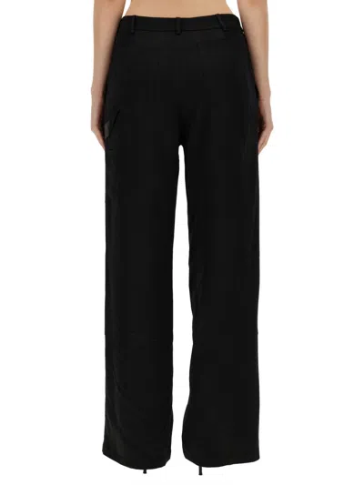 Moschino Jeans Wide Leg Pants In Black