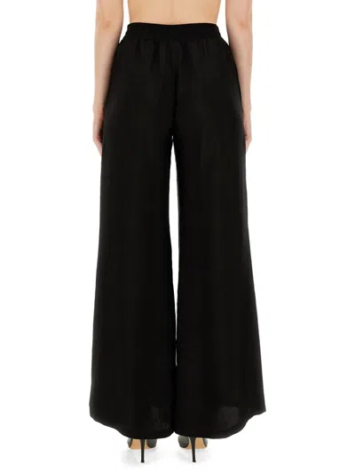 Fabiana Filippi Wide-leg Trousers In Virgin Wool In Black