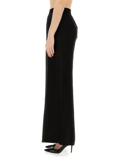 Fabiana Filippi Wide-leg Trousers In Virgin Wool In Black