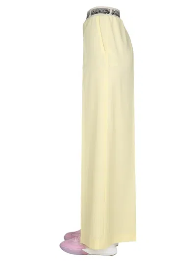 Stella Mccartney Wide Leg Trousers In Yellow