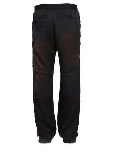 Diesel Men's Elastic Waist Pants With Side Pockets In Black