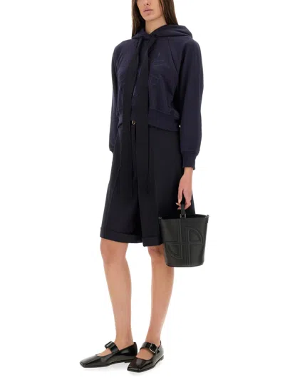 Patou Women's Wool Bermuda Shorts In Black