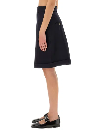 Patou Women's Wool Bermuda Shorts In Black