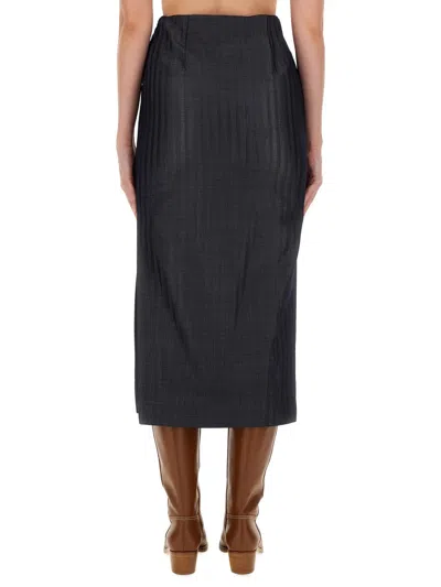Etro Wool Blend Pencil Skirt In Black