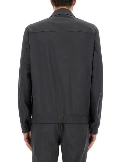 Dolce & Gabbana Men Wool Canvas Jacket With Plaque