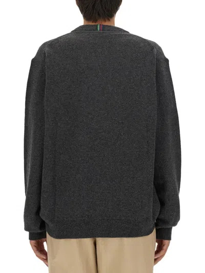 Ps By Paul Smith Ps Paul Smith Relaxed Fit Merino Wool Cardigan In Gray
