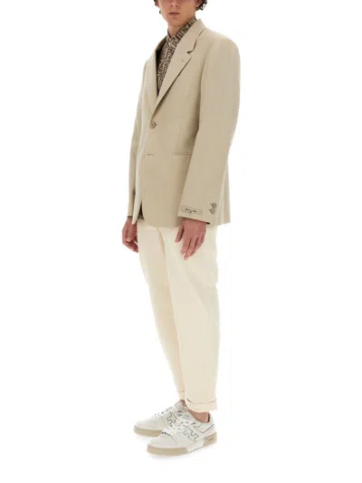 Fendi Men's Wool Jacket In Neutral