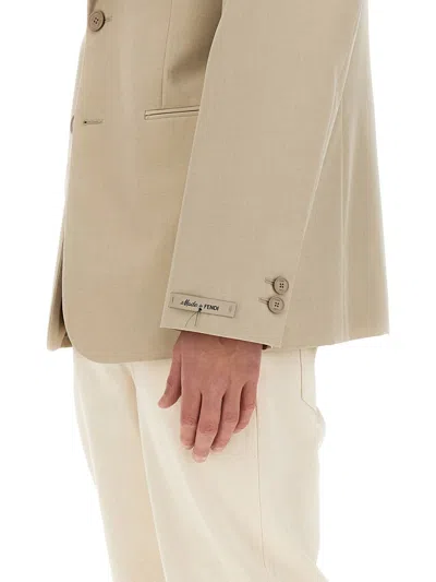 Fendi Men's Wool Jacket In Neutral