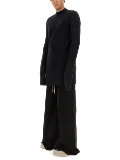 Rick Owens Cotton Long Sleeve T-shirt In Black