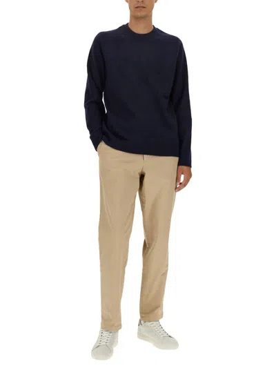 Ps By Paul Smith Ps Paul Smith Relaxed Fit Crew Neck Merino Wool Sweater In Blue