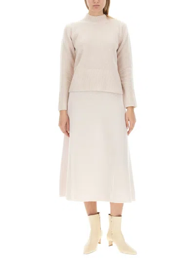 Alysi Chocolat Woman Turtleneck Light Pink Size S Virgin Wool In Neutral