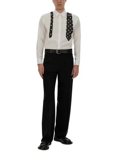 Moschino Wool Trousers Featuring Pockets In Black