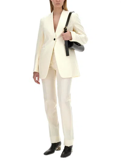 Jil Sander Women Wool Pants In White