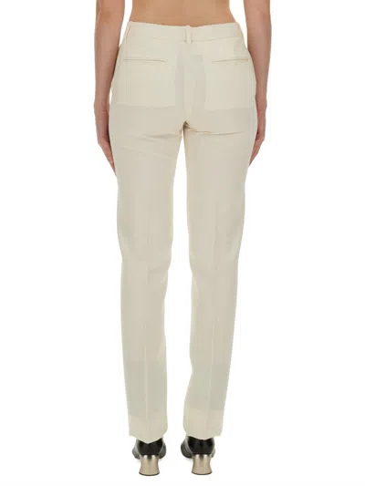 Jil Sander Women Wool Pants In White