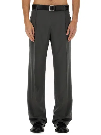 Moschino Wool Pants Back Pockets In Gray