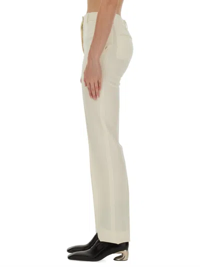 Jil Sander Women Wool Pants In White