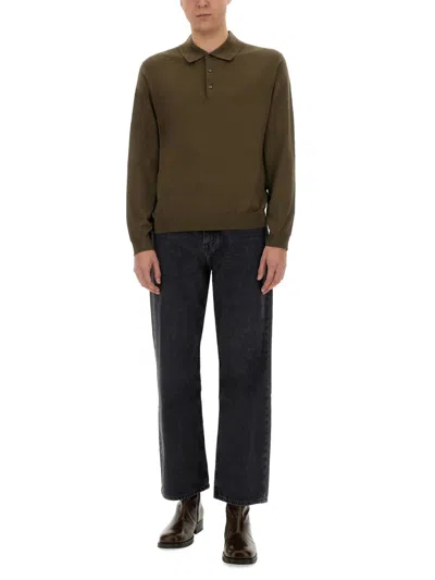 Sunflower Wool Polo Shirt In Green