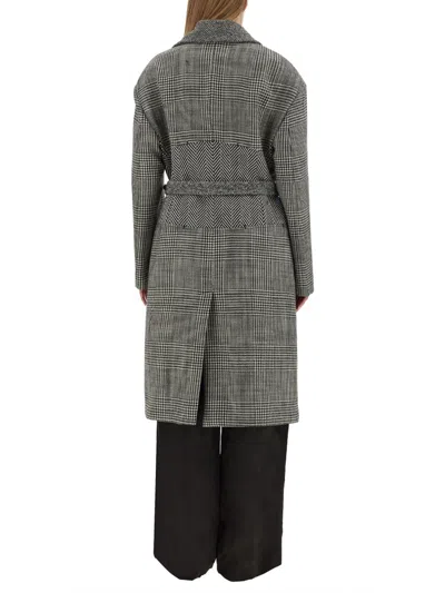 Tom Ford Cashmere And Wool Coat With Black/white Motif