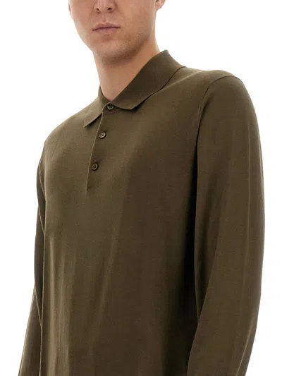 Sunflower Wool Polo Shirt In Green