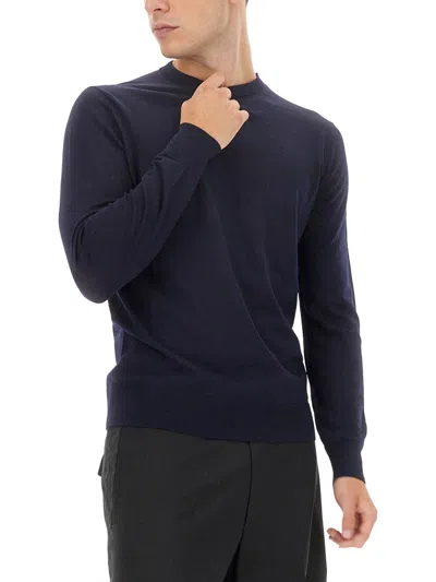 Ballantyne Black Wool Pullover In Blue