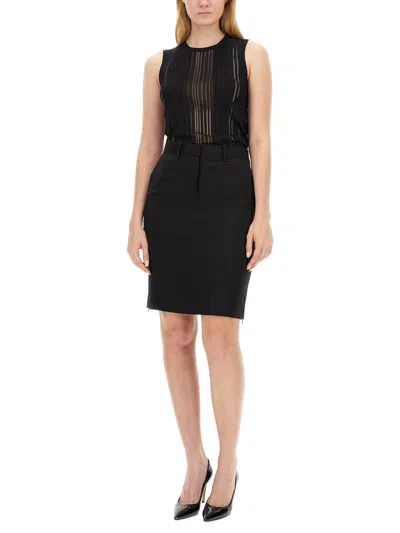 Helmut Lang Midi Skirt In Black