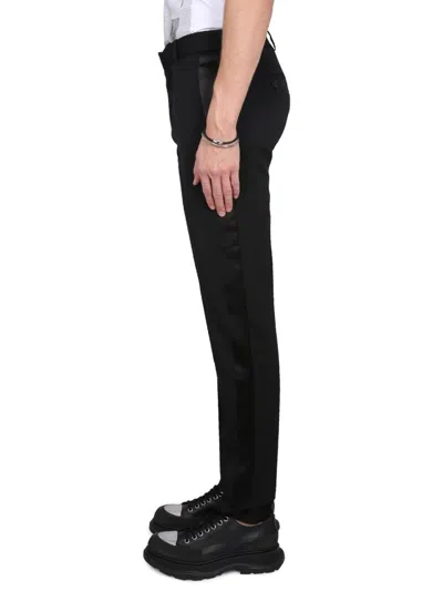 Alexander Mcqueen Wool Suit Pants In Black