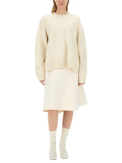 Jil Sander Women's Wool Sweater In White