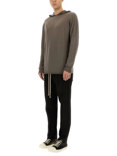 Rick Owens Wool Sweatshirt In Gray
