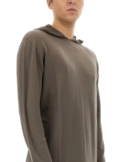 Rick Owens Wool Sweatshirt In Gray