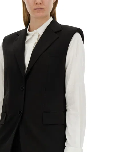 Helmut Lang Wool Blend Vest In Black