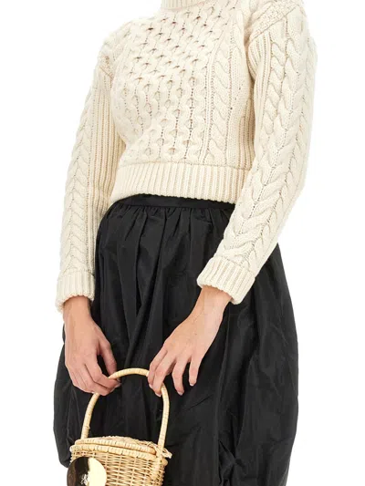 Patou Woven Sweater In Neutral