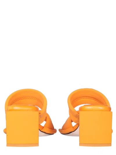 Miista Strap Heeled Sandals In Orange