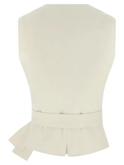 Max Mara Zampa Gilet White In Neutral