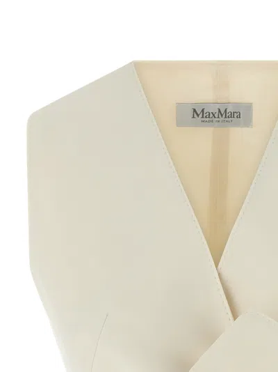 Max Mara Zampa Gilet White In Neutral