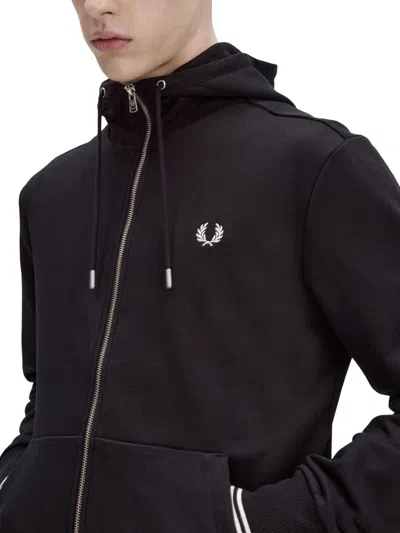 Fred Perry Zipper Hoodie In Multi