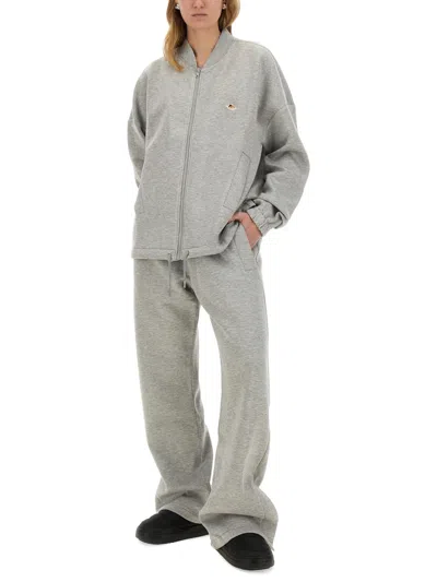 Fiorucci Zippered Sweatshirt "angel" In Gray