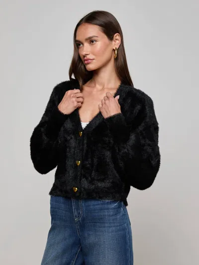 L Agence Harriet Cardigan In Black