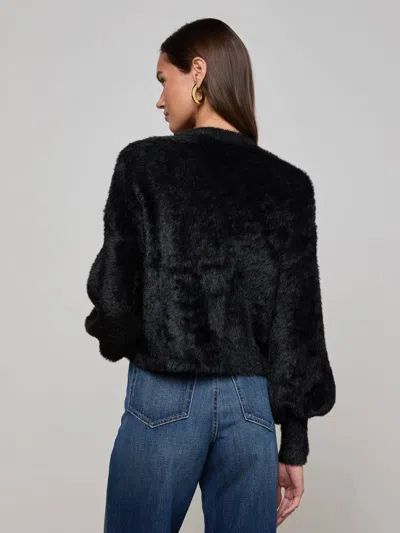L Agence Harriet Cardigan In Black