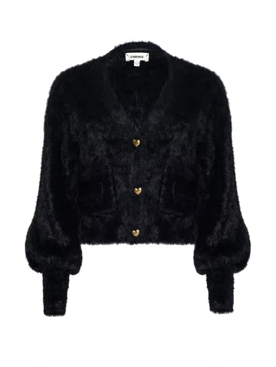 L Agence Harriet Cardigan In Black