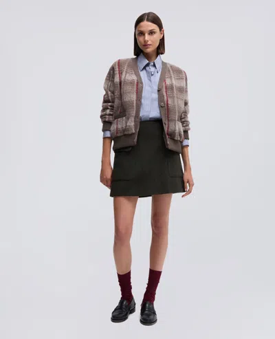 Aspesi Pyrenean Wool Cardigan In Brown