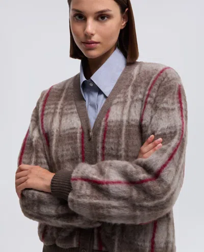 Aspesi Pyrenean Wool Cardigan In Brown