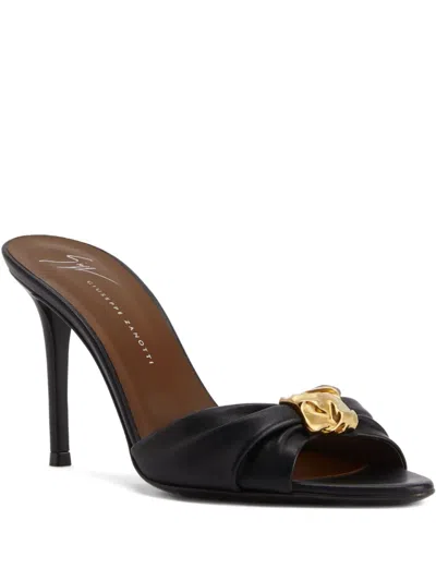 Giuseppe Zanotti 90mm Cherie Pleated Sandals In Brown