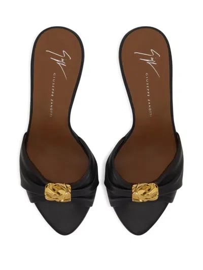 Giuseppe Zanotti 90mm Cherie Pleated Sandals In Brown