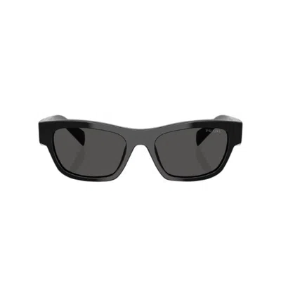 Prada Dark Grey Rectangular Ladies Sunglasses Pr B09s 16k08z 52 In Black