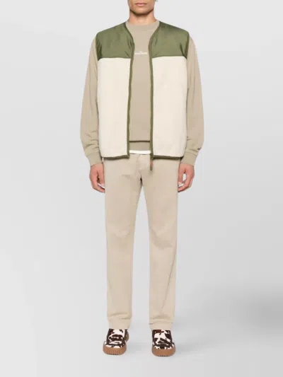 Apc Crew Neck Sleeveless Sweatshirt With Contrast Panel In Multi